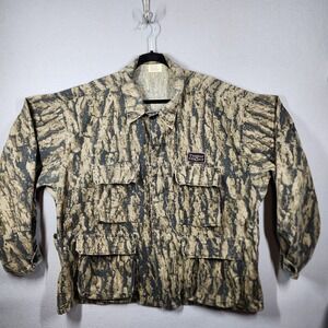 Vintage Timber Ghost Camo Combat Jacket USA Made Hunting Field Coat XL 49" Chest
